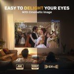 AURZEN Eazze D1 4K Mini Projector for Mancaves