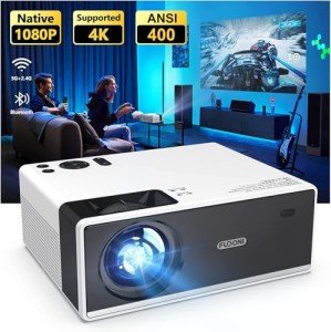 FUDONI 4K Portable Projector with WiFi/Bluetooth