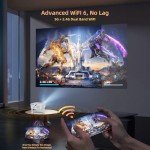 Mini Projector with WiFi & Bluetooth - 360° Adjustable