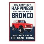 Ford Bronco Metal Wall Art for Mancave