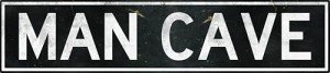 Vintage Man Cave Street Sign - 18x4 Inch Decor