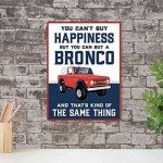 Ford Bronco Metal Wall Art for Mancave