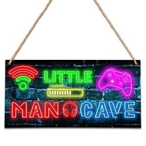 Neon Gaming Door Sign for Mancave Decor