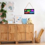 Neon Gaming Door Sign for Mancave Decor