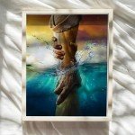 Jesus Wall Art - Motivational Mancave Decor