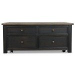 Tyler Creek Rustic Lift Top Coffee Table - Brown & Black