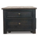 Tyler Creek Rustic Lift Top Coffee Table - Brown & Black