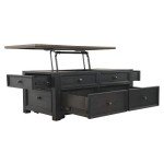 Tyler Creek Rustic Lift Top Coffee Table - Brown & Black
