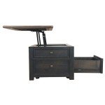 Tyler Creek Rustic Lift Top Coffee Table - Brown & Black