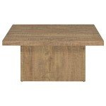 Rustic Farmhouse Square Coffee Table in Mango Brown