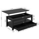 Rolanstar Retro Lift Top Coffee Table with Storage
