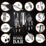 Boston Cocktail Shaker Set with Stand and Recipes