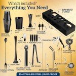 20-Piece Elite Bartender Kit with Recipe Cards