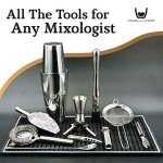 Boston Cocktail Shaker Set with Stand and Recipes