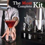 Boston Cocktail Shaker Set with Stand and Recipes