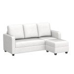 Flamaker Grey L-Shaped Sectional Sofa for Mancave