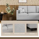 Flamaker Grey L-Shaped Sectional Sofa for Mancave