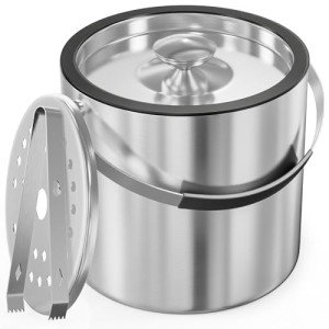 Insulated 3.2L Ice Bucket with Silicone Lid