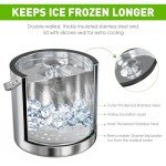 Insulated 3.2L Ice Bucket with Silicone Lid