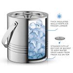 Stainless Steel Insulated Ice Bucket with Lid