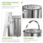 Insulated 3.2L Ice Bucket with Silicone Lid