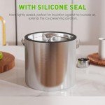 Insulated 3.2L Ice Bucket with Silicone Lid