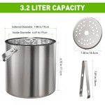 Insulated 3.2L Ice Bucket with Silicone Lid