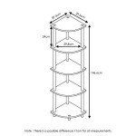 Furinno 5-Tier Corner Display Rack - Black/Grey