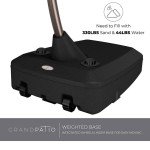 Champagne 11FT Offset Patio Umbrella with Base