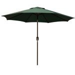 Dark Green 9' Patio Umbrella with Tilt & Crank