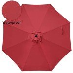 9' Red Patio Umbrella with Tilt and Crank