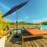 9FT Dark Blue Outdoor Patio Umbrella with Tilt