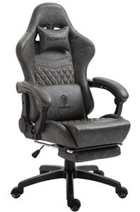 Vintage Style Gaming Chair with Massage Support