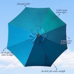 LED Lighted Solar Patio Umbrella for Outdoors