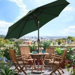 Dark Green 9' Patio Umbrella with Tilt & Crank