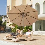 9FT Patio Umbrella with Tilt & Crank – Beige