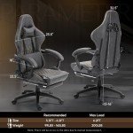 Vintage Style Gaming Chair with Massage Support