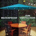 LED Lighted Solar Patio Umbrella for Outdoors