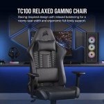 Corsair TC100 Racing-Inspired Gaming Chair - Black