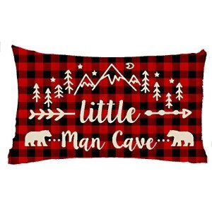 Wild Animals Man Cave Throw Pillow Cover 12x20