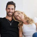 Men's Silver Cross Necklace with Box Chain