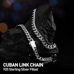 Sterling Silver 7mm Diamond Cut Cuban Link Necklace