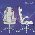 Ergonomic Gaming Chair with Lumbar Support - White