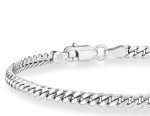 Miabella Sterling Silver Cuban Link Chain Bracelet