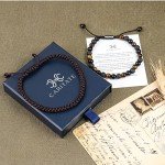 Men's Beaded Bracelet Set - Tiger Eye & Obsidian