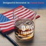 Patriots Cave 0% Liberal Bourbon Whiskey Glass