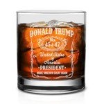 Trump Laser Engraved Whiskey Glass - Conservative Gift