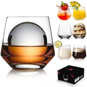 Set of 6 Non-Lead Crystal Whiskey Glasses