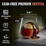 Set of 6 Non-Lead Crystal Whiskey Glasses