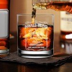 Trump Laser Engraved Whiskey Glass - Conservative Gift